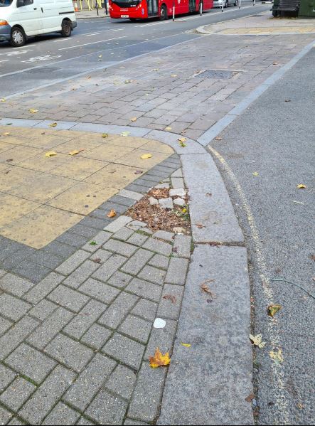 Old Market Place hole where a bollard used to be