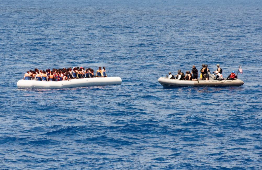 Migrants crossing the Channel