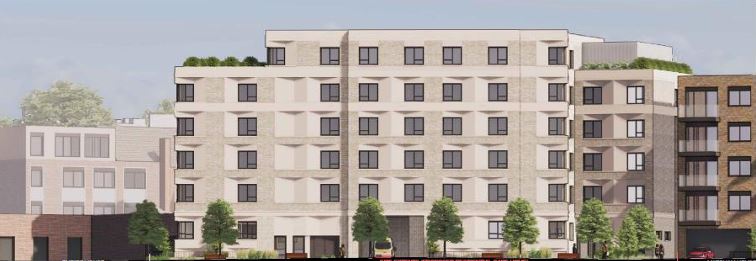 New dementia care home site elevation from Essex Place