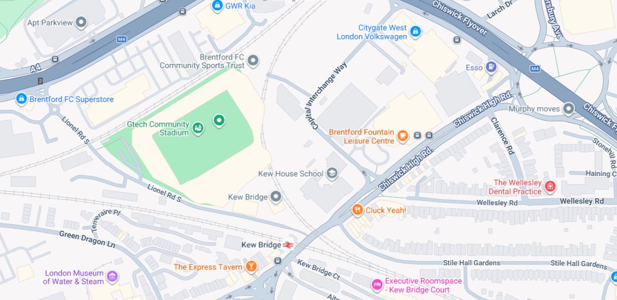 Lionel Road South map