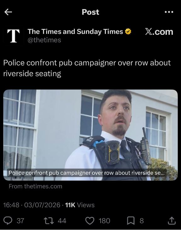 Riverside pubs Police State The Times