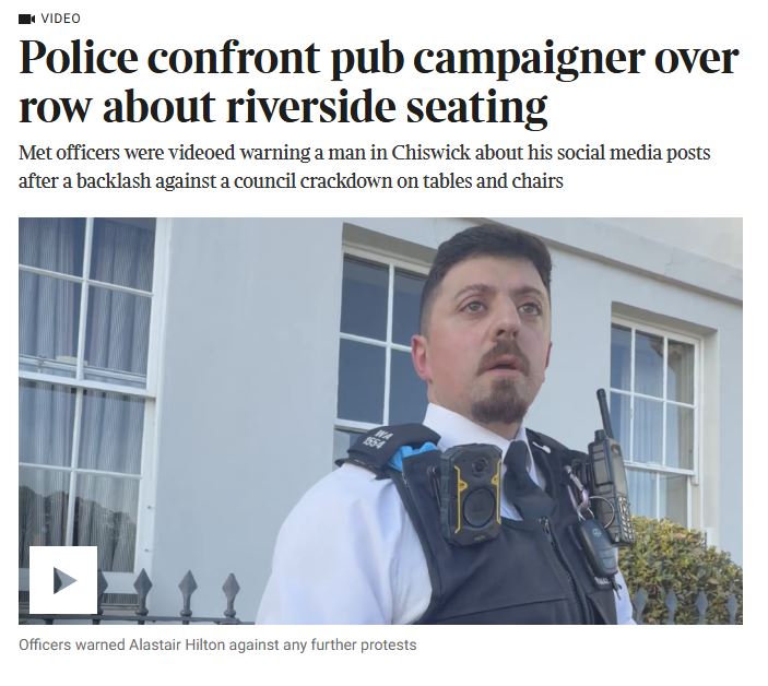 Riverside pubs Police state Times story